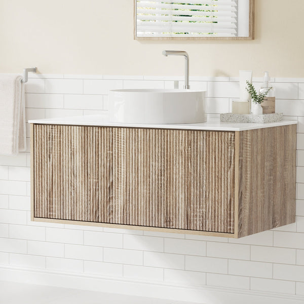 Cefito Vanity Unit 915Mm With Basin Oak Bathroom Sinks
