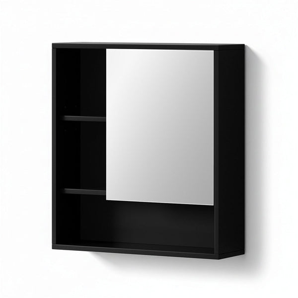 Cefito Bathroom Mirror Cabinet Mirrored Medicine Adjustable Shelf Wall Mounted 560Mm Black Mirrors
