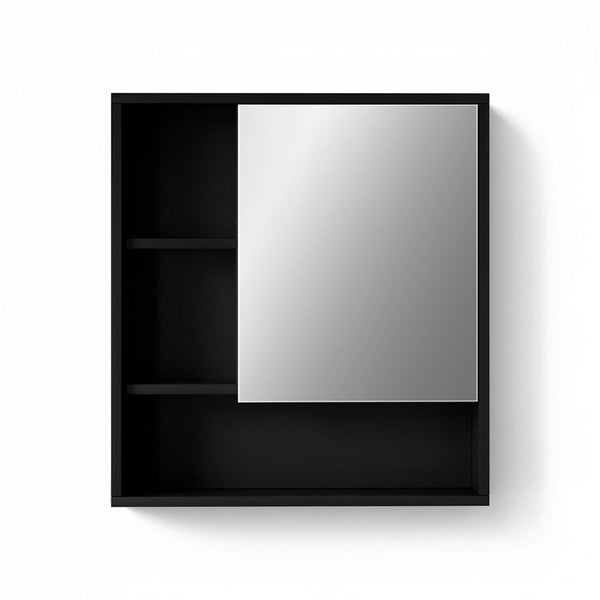 Cefito Bathroom Mirror Cabinet Mirrored Medicine Adjustable Shelf Wall Mounted 560Mm Black Mirrors