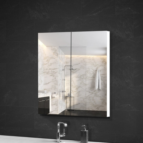 Cefito Bathroom Mirror Cabinet 600X720mm White Mirrors