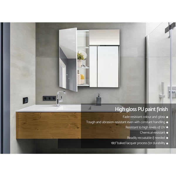 Cefito Bathroom Mirror Cabinet 750X720mm White Mirrors