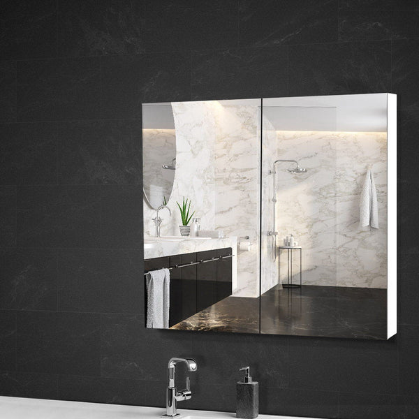 Cefito Bathroom Mirror Cabinet 750X720mm White Mirrors