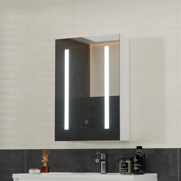 Bathroom Cabinets Cefito Bathroom Mirror Wall Cabinet Led Light Medicine Makeup Storage Shelves Organiser