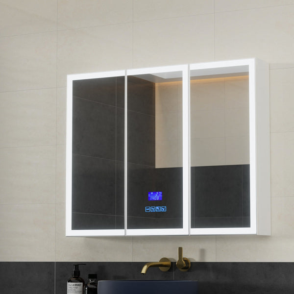 Cefito Bathroom Mirror Wall Cabinet Led Light Vanity Shaving Medicine Storage Organiser Bathroom Cabinets