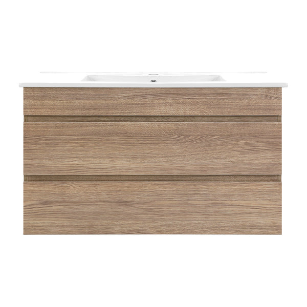 Cefito Vanity Unit 915Mm With Basin Oak Bathroom Sinks