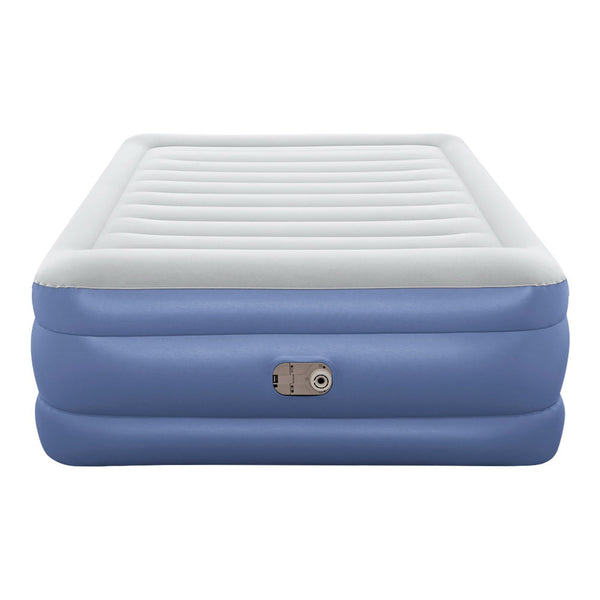 Bestway Air Mattress Queen Inflatable Bed 61Cm Airbed Blue Inflatable Mattresses & Airbeds
