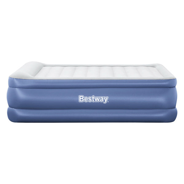 Bestway Air Mattress Queen Inflatable Bed 61Cm Airbed Blue Inflatable Mattresses & Airbeds