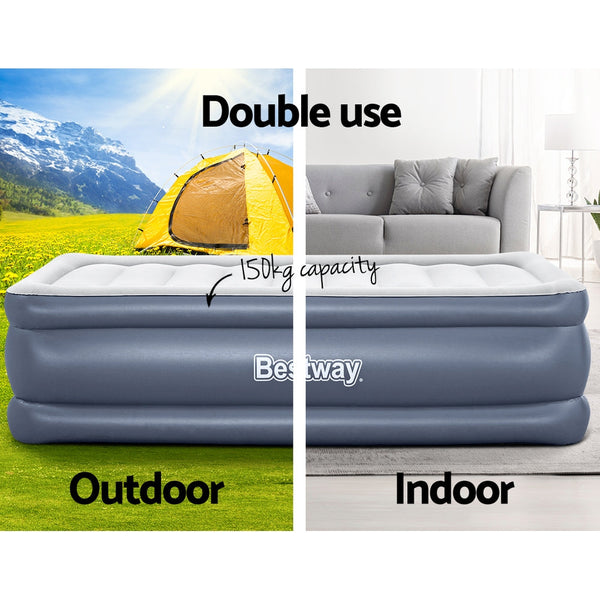 Bestway Mattress Air Bed Single Size 51Cm Inflatable Camping Beds Home Outdoor Inflatable Mattresses & Airbeds