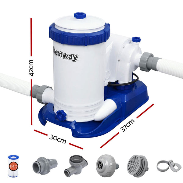 Bestway Pool Pump Cartridge Filter 2500Gph 9463L/H Flowclear Filters Cleaner Pool Filters