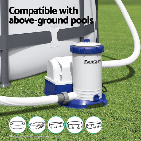 Bestway Pool Pump Cartridge Filter 2500Gph 9463L/H Flowclear Filters Cleaner Pool Filters