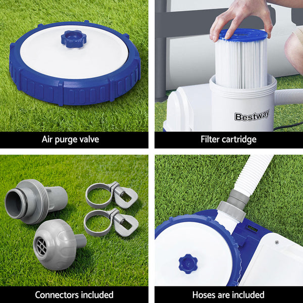 Bestway Pool Pump Cartridge Filter 2500Gph 9463L/H Flowclear Filters Cleaner Pool Filters