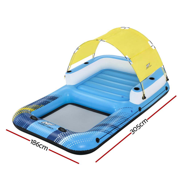 Bestway Inflatable Floating Island Lounger Sunshade Pool Bed 3.05Mx1.86M Floats & Rafts