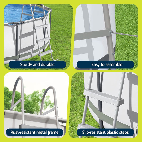 Plastic Pool Ladder Removable Steps Above Ground Swimming Equipment Pool Ladders & Steps