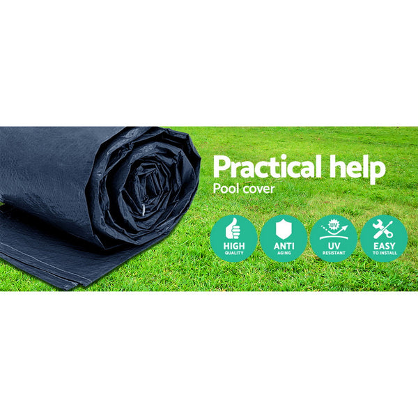Pvc Pool Cover With Drainage Holes And Rope Ties For Above Ground Swimming Pools Pool Covers