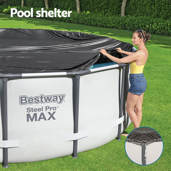 Bestway Pool Cover Fits 3.05M Round Above Ground Swimming Pvc Blanket Pool Covers