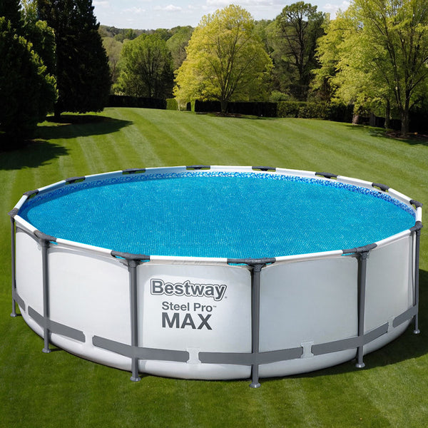 Bestway Pool Cover Solar Fits 4.17M Round Above Ground Swimming Blanket Pool Covers