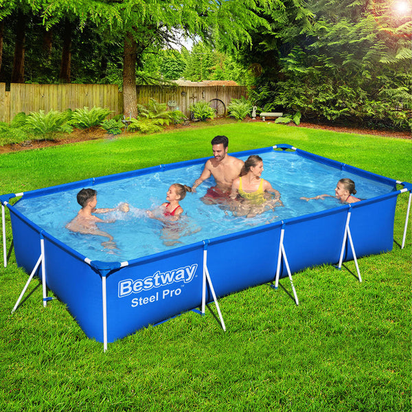 Bestway Swimming Pool 400X211x81cm Steel Frame 5700L Above Ground Pools