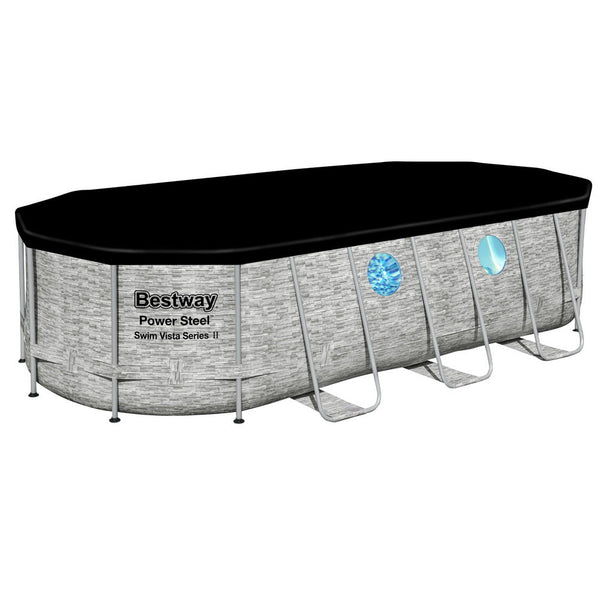 Bestway Swimming Pool 549X274x122cm Steel Frame Filter Pump Ladder 13430L Above Ground Pools