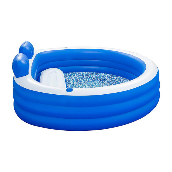 Bestway Kids Inflatable Pool Bench Seat Cup Holder 231X219cm Above Ground Pools