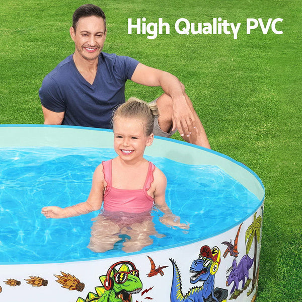 Bestway Kids Pool 183X38cm Round Above Ground Rigid Swimming Pools Dinosaur 946L Inflatable & Kid Pools