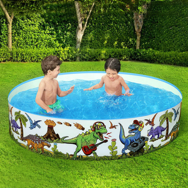 Bestway Kids Pool 183X38cm Round Above Ground Rigid Swimming Pools Dinosaur 946L Inflatable & Kid Pools