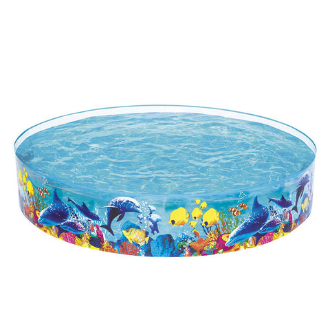 Bestway Kids Pool 244X46cm Round Above Ground Rigid Swimming Pools Undersea 2074L Inflatable & Kid Pools