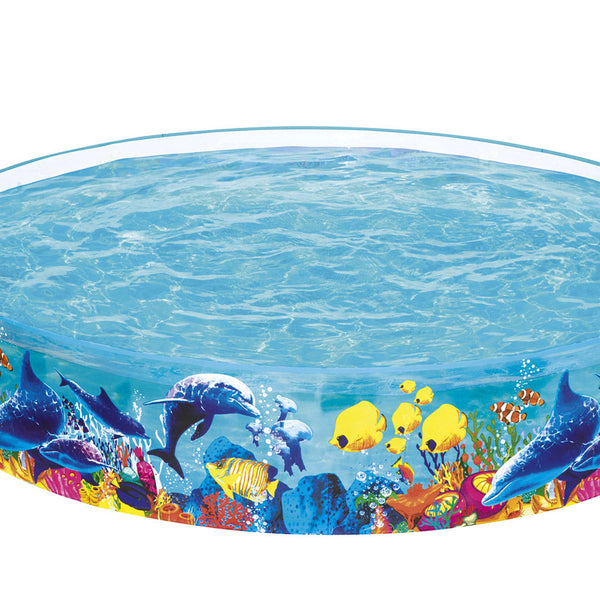 Bestway Kids Pool 244X46cm Round Above Ground Rigid Swimming Pools Undersea 2074L Inflatable & Kid Pools