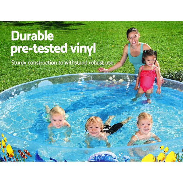 Bestway Kids Pool 244X46cm Round Above Ground Rigid Swimming Pools Undersea 2074L Inflatable & Kid Pools