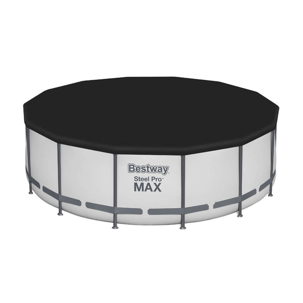 Bestway Swimming Pool 427X427x122cm Steel Frame Round Filter Pump Ladder Above Ground Pools