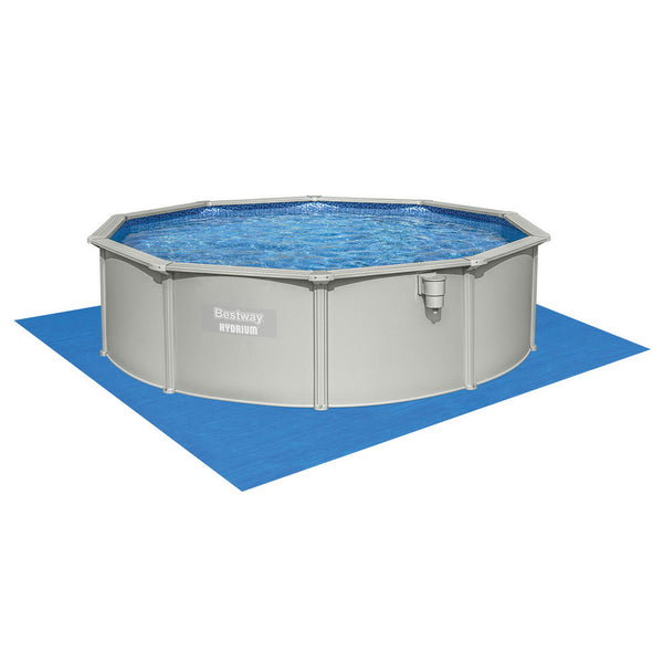 Bestway Swimming Pool Steel Frame Round Pool Set 457Cm W/ Filter Ladder 17430L Above Ground Pools