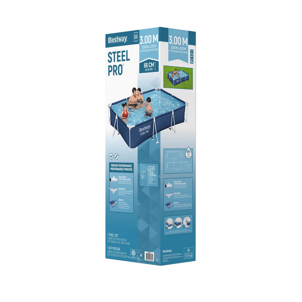 Bestway Swimming Pool 221X150x43cm Steel Frame 1200L Above Ground Pools