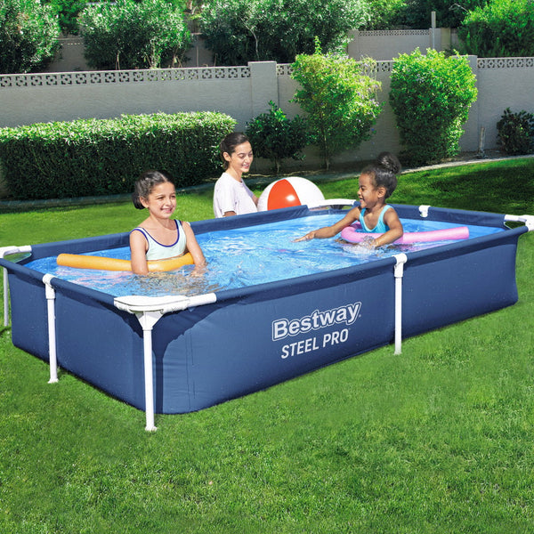 Bestway Swimming Pool 221X150x43cm Steel Frame 1200L Above Ground Pools