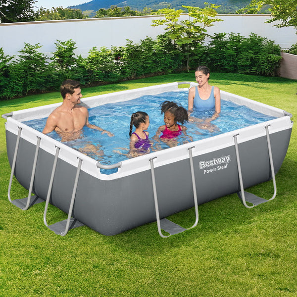 Bestway Swimming Pool 282X196x84cm Steel Frame Filter Pump 3662L Above Ground Pools