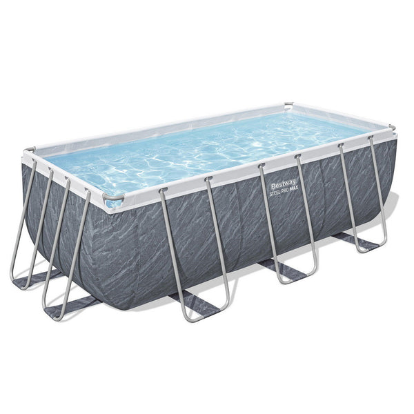 Bestway Swimming Pool 412X201x122cm Steel Frame Set W/Pump Ladder Above Ground Pools