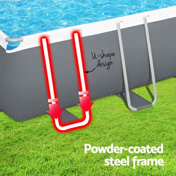 Bestway Swimming Pool 640X274x132cm Steel Frame Filter Pump Ladder 19281L Above Ground Pools