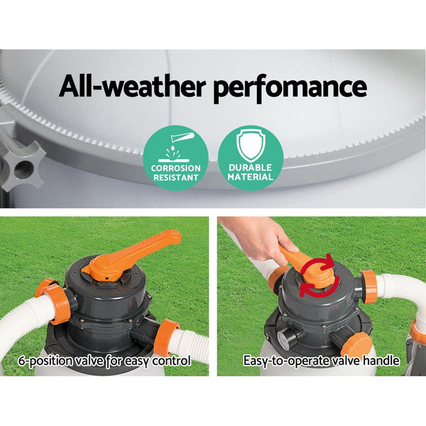 Bestway Pool Pump Sand Filter 1500Gph 5678L/H Pools Flowclear Filters Pool Pumps