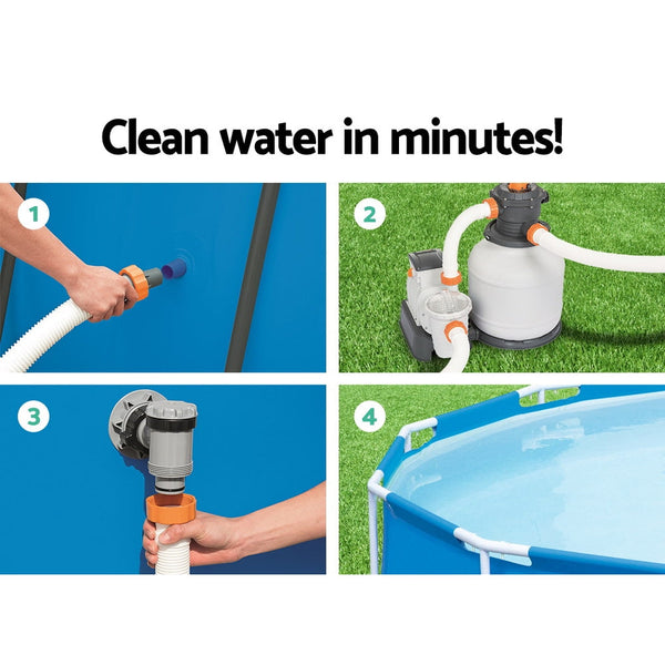 Bestway Pool Pump Sand Filter 2200Gph 8327L/H Pools Flowclear Filters Pool Filters
