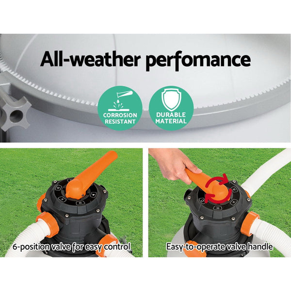 Bestway Pool Pump Sand Filter 2200Gph 8327L/H Pools Flowclear Filters Pool Filters