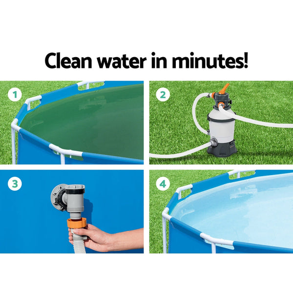 Bestway Pool Pump Sand Filter 800Gph 3028L/H Pools Flowclear Filters Pool Pumps