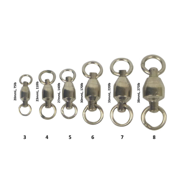 Swimerz Heavy Duty Ball Bearing Swivels Size 8 Pack Other Tackle & Accessories