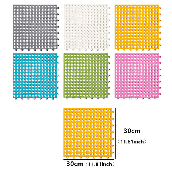 Splicing Mat White 30 Centimetre X Eight Pieces Non Slip Waterproof Door Mats & Floor Mats