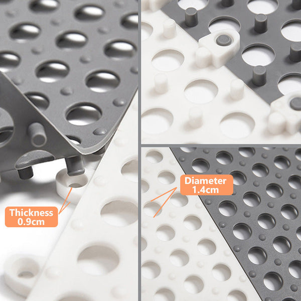 Splicing Mat Light Grey 30 Centimetre X 4 Pieces Non Slip Waterproof Door Mats & Floor Mats