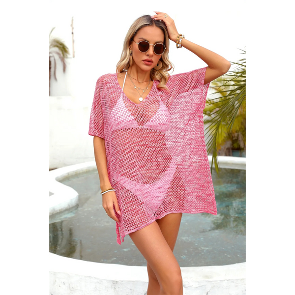 Beach Hoodie Gradient Hollow Knitted Sunscreen Hoodies & Sweatshirts