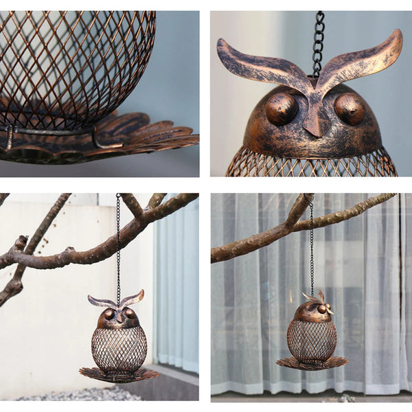 Bird Feeder Outdoor Metal Automatic Feeding Tool Multiple Hole Dispenser Holder Bird Feeders