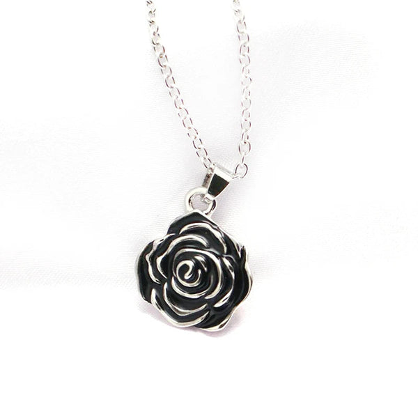 Veile Studios Black Rose Heart Cremation Urn Necklace For Ashes Memorial Pendant Jewelry Necklaces & Pendants