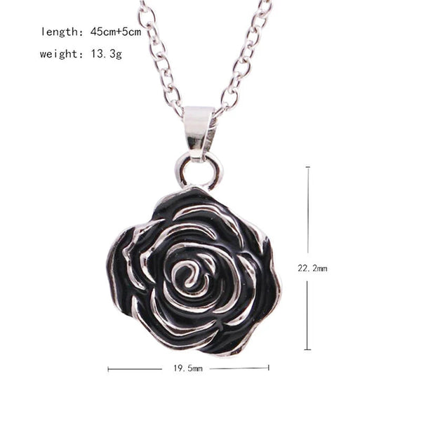 Veile Studios Black Rose Heart Cremation Urn Necklace For Ashes Memorial Pendant Jewelry Necklaces & Pendants