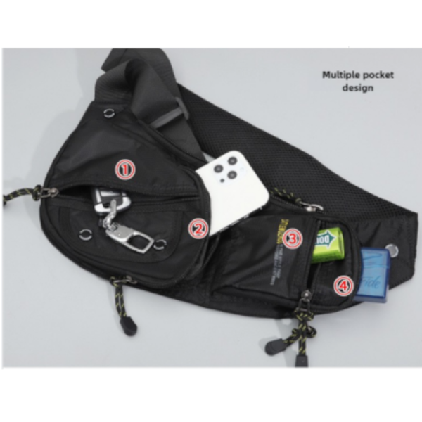 Elosung Black Blue Men's Chest Bag Multi Functional Waterproof Crossbody Sling For Outdoor Sports Bags