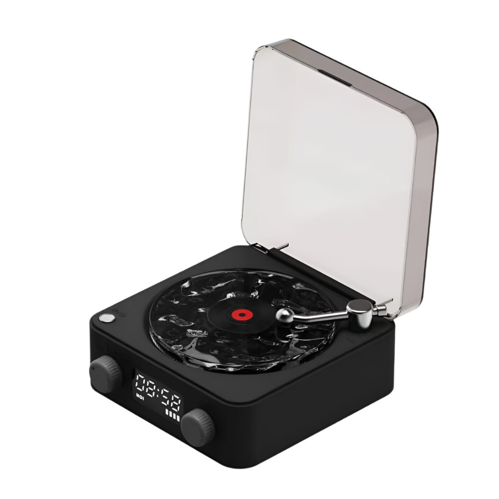 Elosung Black Kw03 Bluetooth Sleep Sound Machine Retro Design With 1500Mah Battery Doll Houses