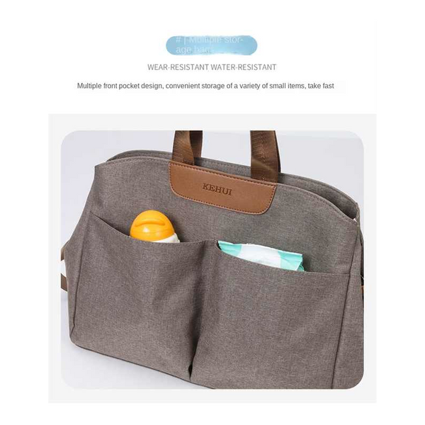 Elosung Black Multi Functional Little One Diaper Bag With Changing Mat Travel & Stroller Friendly Design Women's Bags & Handbags