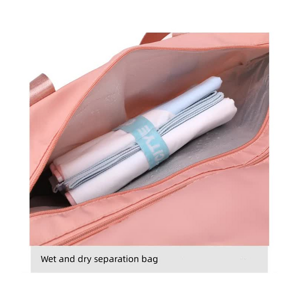 Elosung Pink Stylish Gym Travel Bag With Shoe Compartment Lightweight And Durable Design Gym Bags